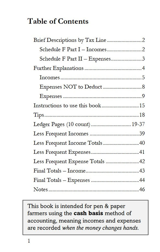 Pocket Farm Ledger (4.75" x 6.88")