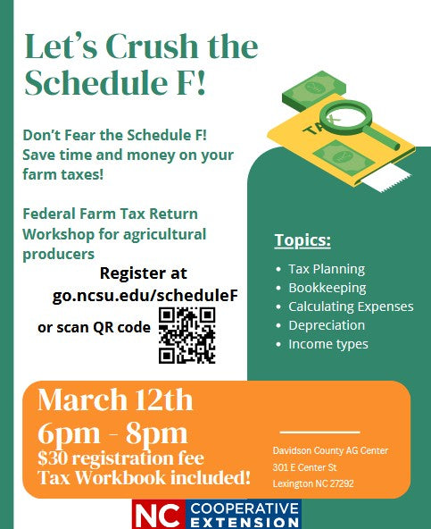 Let's Crush the Schedule F! - Davidson County Event Registration